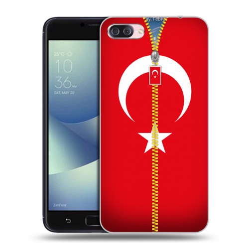 Дизайнерский пластиковый чехол для Asus ZenFone 4 Max Флаг Турции