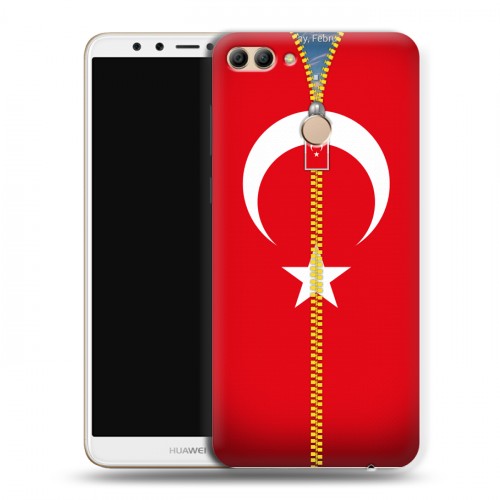 Дизайнерский пластиковый чехол для Huawei Y9 (2018) Флаг Турции