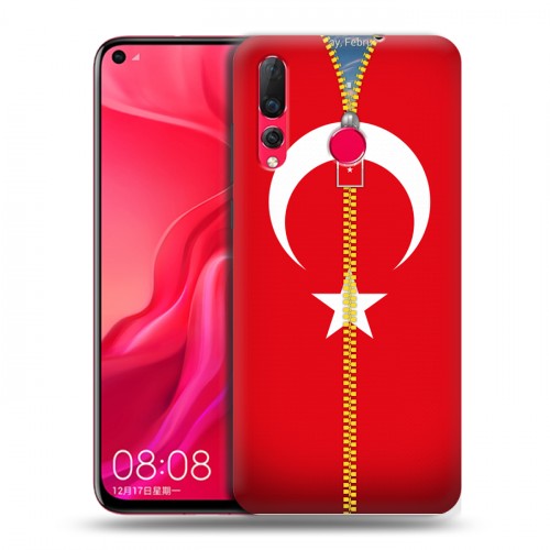 Дизайнерский пластиковый чехол для Huawei Nova 4 Флаг Турции