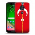 Дизайнерский пластиковый чехол для Motorola Moto G7 Play Флаг Турции