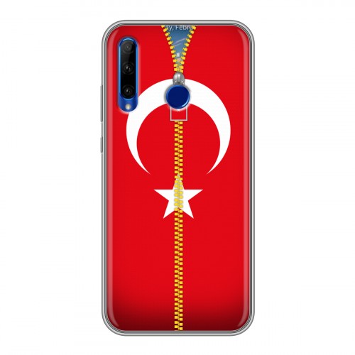 Дизайнерский силиконовый чехол для Huawei Honor 10i Флаг Турции