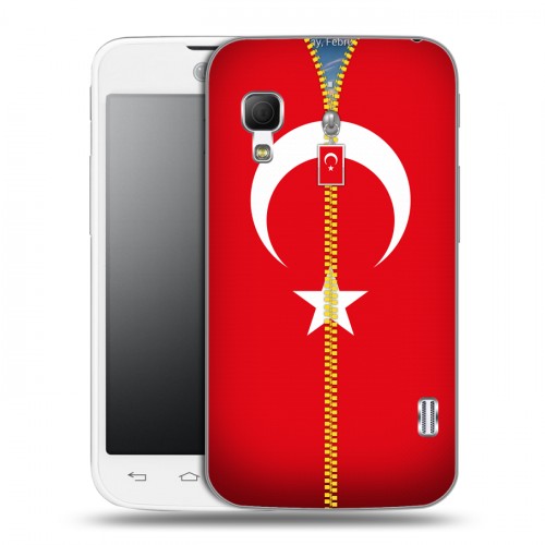 Дизайнерский пластиковый чехол для LG Optimus L5 2 II Флаг Турции