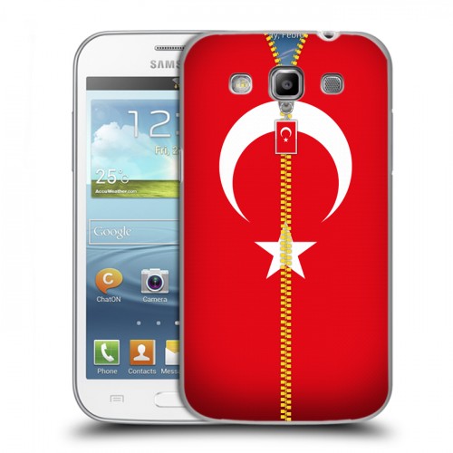 Дизайнерский пластиковый чехол для Samsung Galaxy Win Флаг Турции