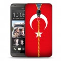 Дизайнерский пластиковый чехол для HTC Desire 700 Флаг Турции