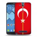 Дизайнерский пластиковый чехол для Alcatel One Touch Hero Флаг Турции