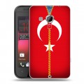 Дизайнерский пластиковый чехол для HTC Desire 200 Флаг Турции