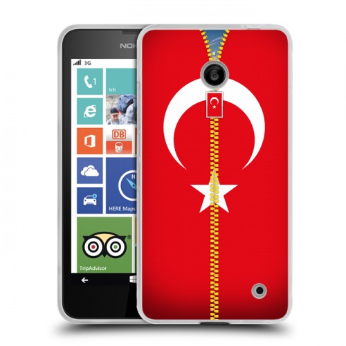 Дизайнерский пластиковый чехол для Nokia Lumia 630/635 Флаг Турции