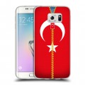 Дизайнерский пластиковый чехол для Samsung Galaxy S6 Edge Флаг Турции