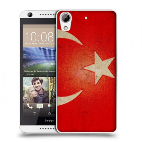 Дизайнерский силиконовый чехол для HTC Desire 626 Флаг Турции