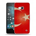 Дизайнерский пластиковый чехол для Microsoft Lumia 550 Флаг Турции
