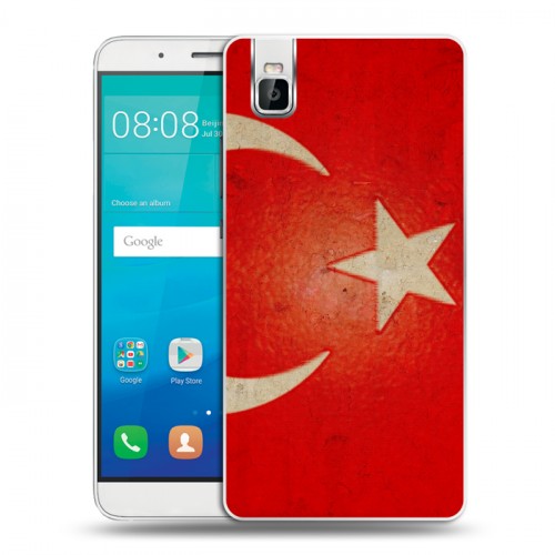 Дизайнерский пластиковый чехол для Huawei ShotX Флаг Турции