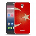 Дизайнерский силиконовый чехол для Alcatel Pop 4 Флаг Турции