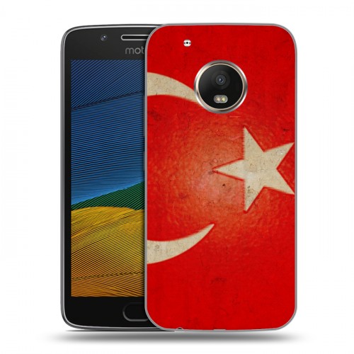 Дизайнерский пластиковый чехол для Lenovo Moto G5 Флаг Турции