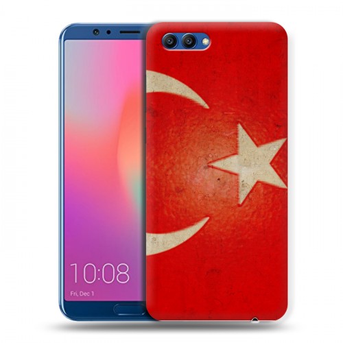 Дизайнерский пластиковый чехол для Huawei Honor View 10 Флаг Турции