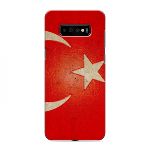 Дизайнерский пластиковый чехол для Samsung Galaxy S10 Plus Флаг Турции