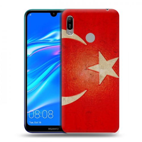 Дизайнерский пластиковый чехол для Huawei Y6 (2019) Флаг Турции