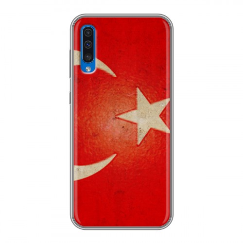 Дизайнерский силиконовый чехол для Samsung Galaxy A50 Флаг Турции