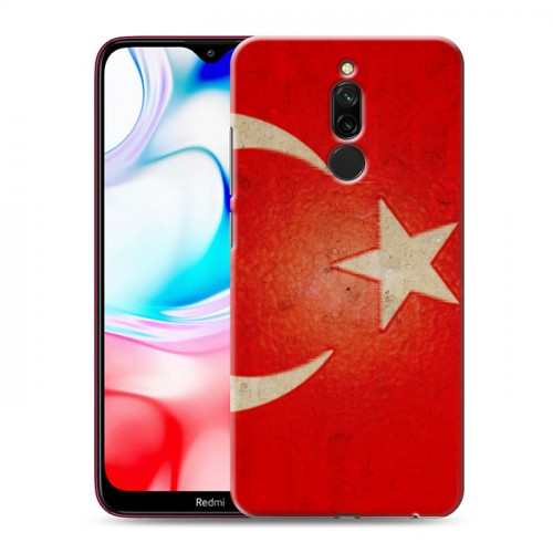 Дизайнерский пластиковый чехол для Xiaomi RedMi 8 Флаг Турции