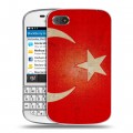 Дизайнерский пластиковый чехол для BlackBerry Q10 Флаг Турции