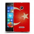 Дизайнерский пластиковый чехол для Microsoft Lumia 435 Флаг Турции