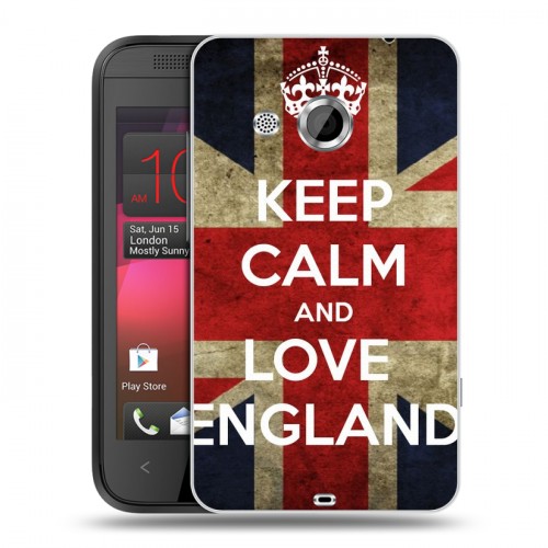 Дизайнерский пластиковый чехол для HTC Desire 200 Флаг Британии