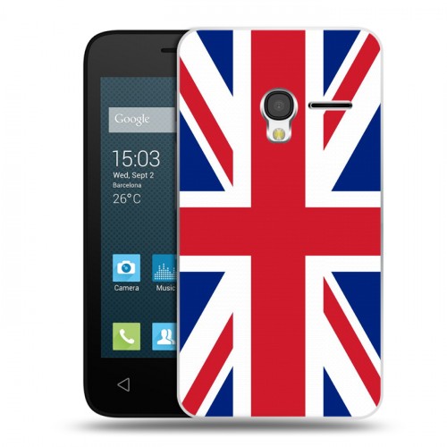 Дизайнерский пластиковый чехол для Alcatel One Touch Pixi 3 (4.0) Флаг Британии