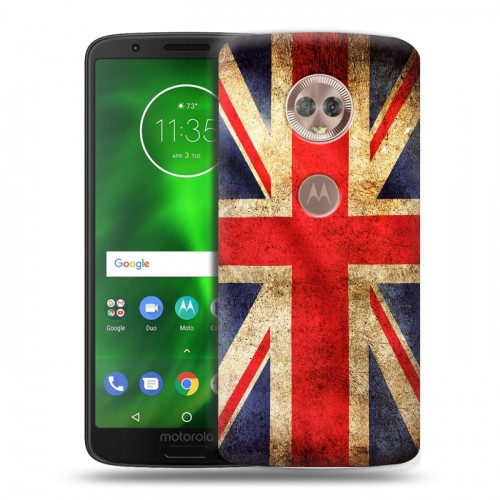 Дизайнерский пластиковый чехол для Motorola Moto G6 Флаг Британии