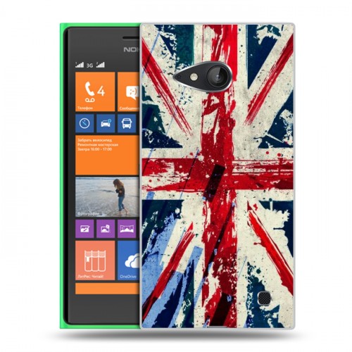 Дизайнерский пластиковый чехол для Nokia Lumia 730/735 Флаг Британии