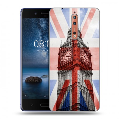 Дизайнерский пластиковый чехол для Nokia 8 Флаг Британии