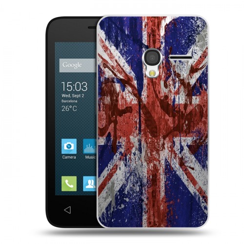 Дизайнерский пластиковый чехол для Alcatel One Touch Pixi 3 (4.0) Флаг Британии