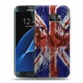 Дизайнерский силиконовый с усиленными углами чехол для Samsung Galaxy S7 Флаг Британии
