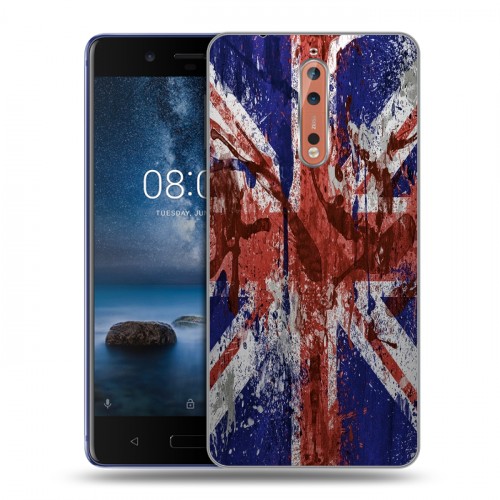 Дизайнерский пластиковый чехол для Nokia 8 Флаг Британии