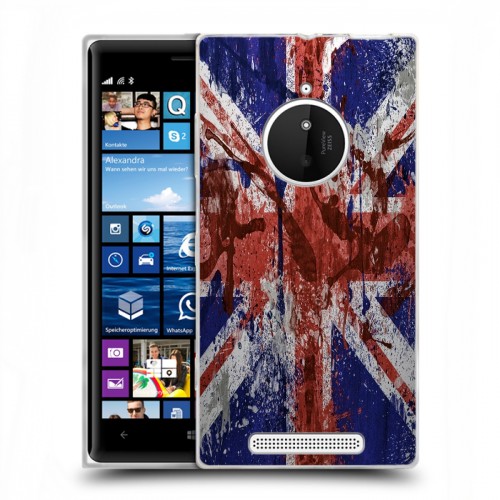 Дизайнерский пластиковый чехол для Nokia Lumia 830 Флаг Британии