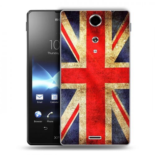 Дизайнерский пластиковый чехол для Sony Xperia TX Флаг Британии