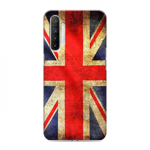 Дизайнерский силиконовый с усиленными углами чехол для Realme XT Флаг Британии