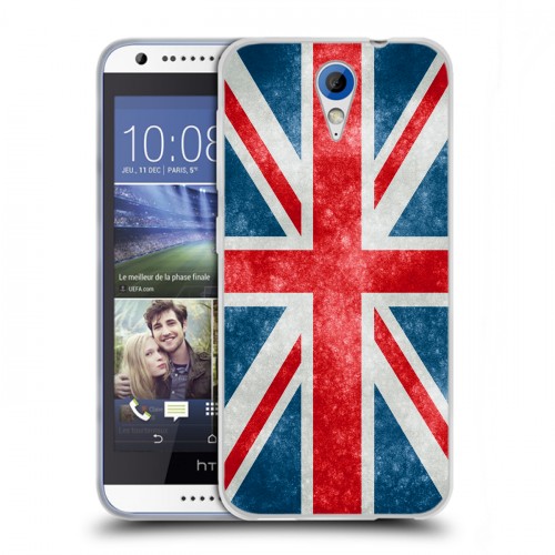 Дизайнерский пластиковый чехол для HTC Desire 620 Флаг Британии