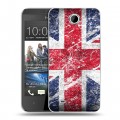 Дизайнерский пластиковый чехол для HTC Desire 300 Флаг Британии