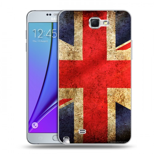Дизайнерский пластиковый чехол для Samsung Galaxy Note 2 Флаг Британии