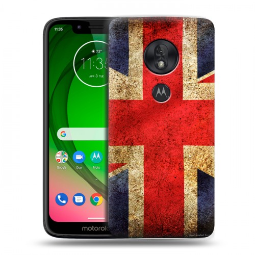 Дизайнерский пластиковый чехол для Motorola Moto G7 Play Флаг Британии