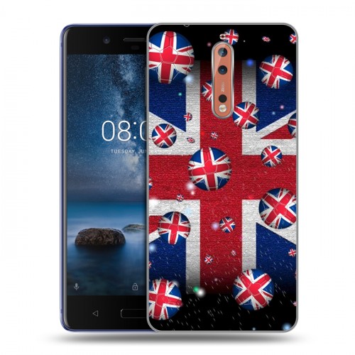 Дизайнерский пластиковый чехол для Nokia 8 Флаг Британии