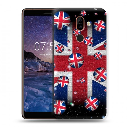 Дизайнерский пластиковый чехол для Nokia 7 Plus Флаг Британии