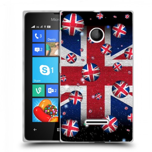 Дизайнерский пластиковый чехол для Microsoft Lumia 435 Флаг Британии