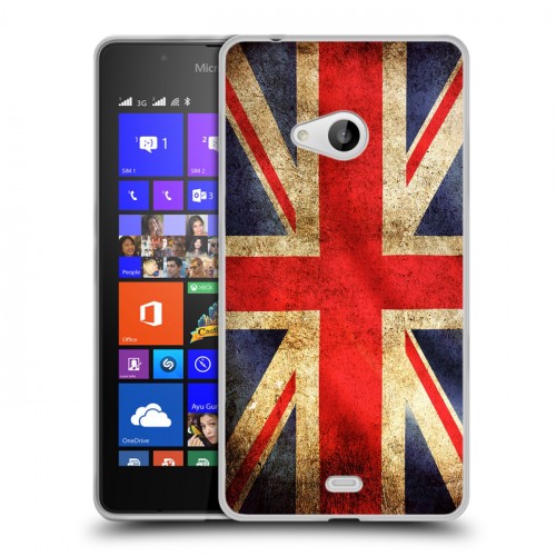 Дизайнерский пластиковый чехол для Microsoft Lumia 540 Флаг Британии
