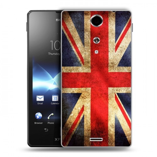 Дизайнерский пластиковый чехол для Sony Xperia TX Флаг Британии