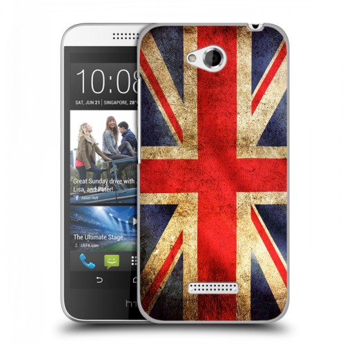 Дизайнерский пластиковый чехол для HTC Desire 616 Флаг Британии