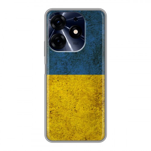 Дизайнерский силиконовый с усиленными углами чехол для Tecno Spark 10 Pro Флаг Украины