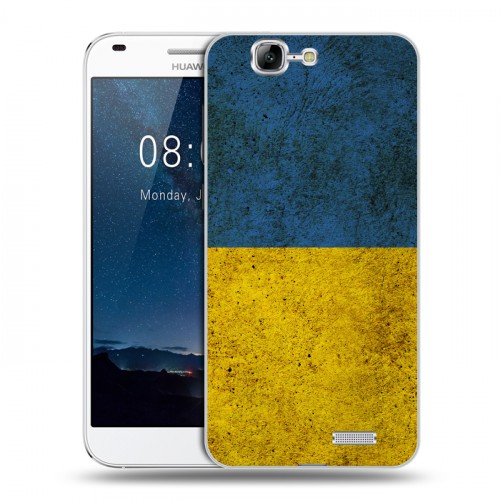 Дизайнерский пластиковый чехол для Huawei Ascend G7 Флаг Украины