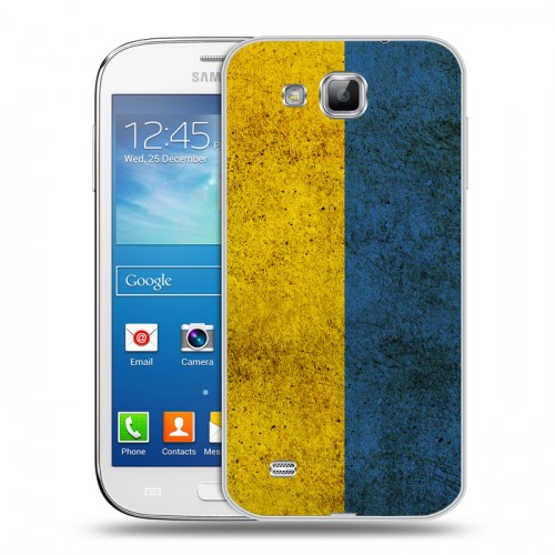 Дизайнерский пластиковый чехол для Samsung Galaxy Premier Флаг Украины