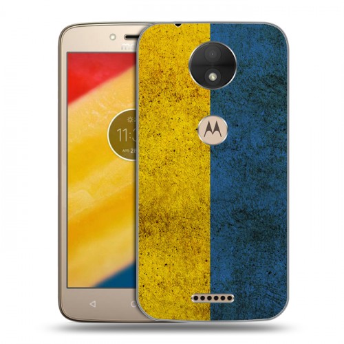 Дизайнерский силиконовый чехол для Motorola Moto C Флаг Украины