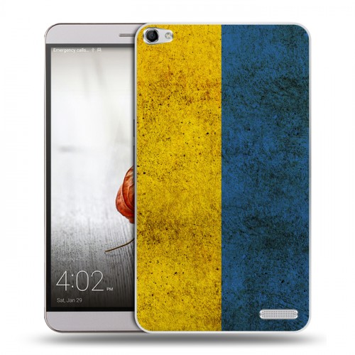 Дизайнерский пластиковый чехол для Huawei MediaPad X2 Флаг Украины